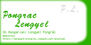 pongrac lengyel business card